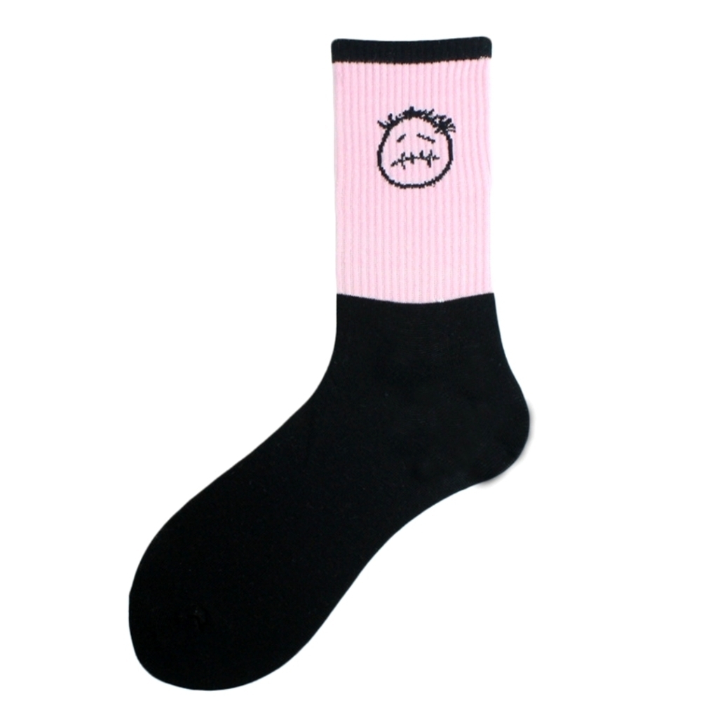 Pink and Black Travis Scott Style Men's Socks